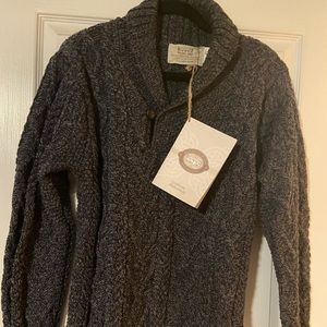 Men’s Aran sweater, made in Ireland